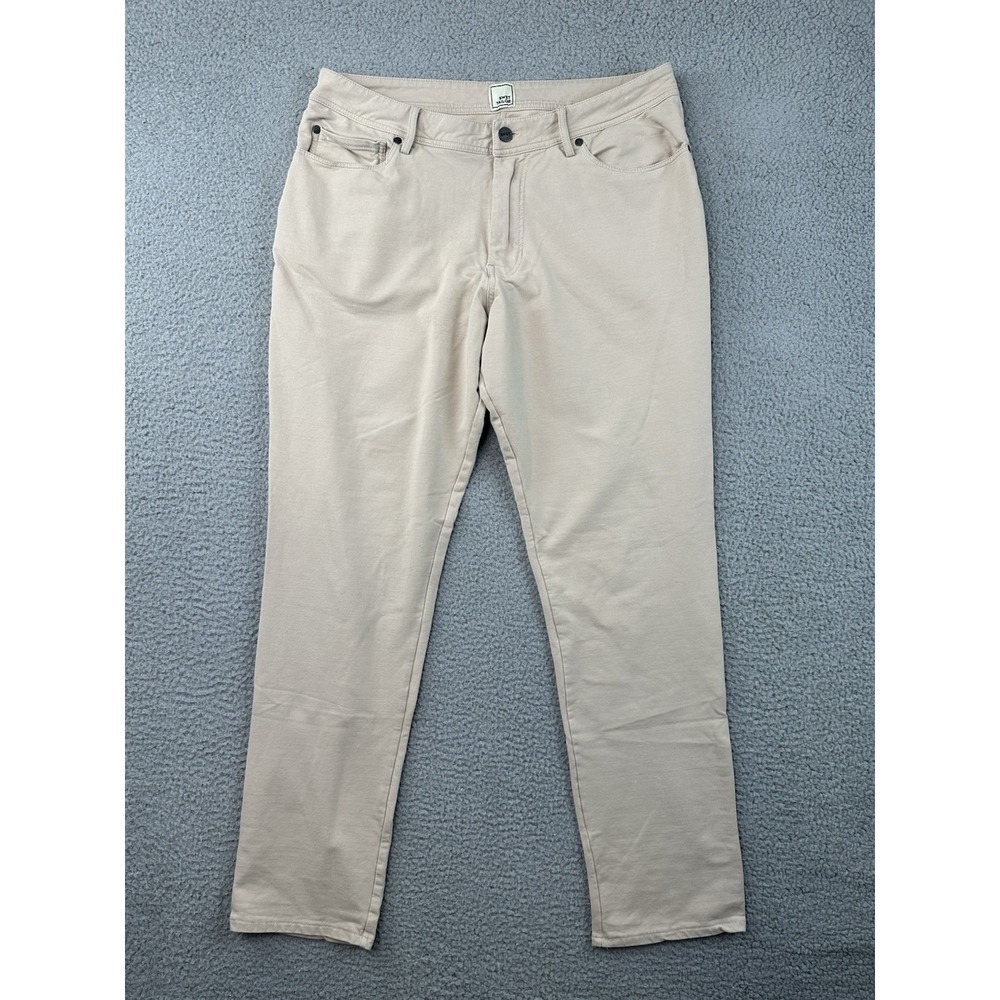 Swet Tailor Pants Men 34x32 (31) Beige Tech Commuter Stretch Lightweight Comfort